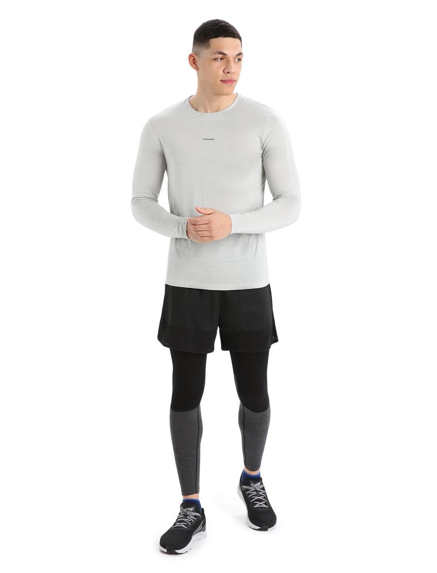 Icebreaker ZoneKnit™ Merino T-Shirt Férfi Long Sleeve Bézs | HU 1233TCEV